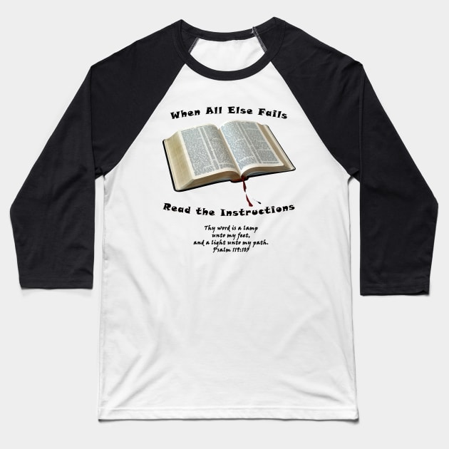 Psalm 119:105 Baseball T-Shirt by rareclass